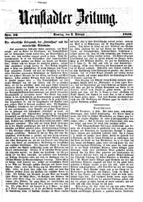 Neustadter Zeitung Samstag 6. Februar 1858