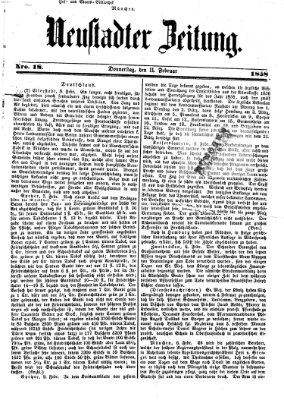 Neustadter Zeitung Donnerstag 11. Februar 1858