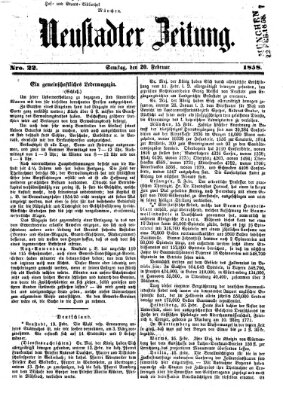 Neustadter Zeitung Samstag 20. Februar 1858