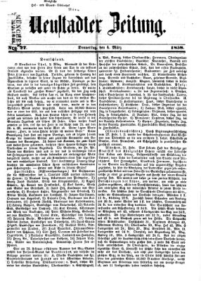 Neustadter Zeitung Donnerstag 4. März 1858