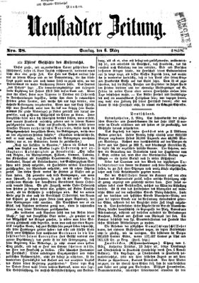 Neustadter Zeitung Samstag 6. März 1858