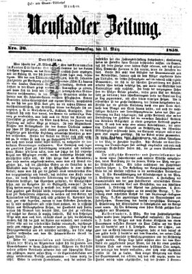 Neustadter Zeitung Donnerstag 11. März 1858