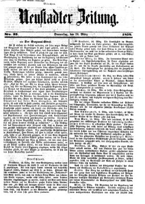 Neustadter Zeitung Donnerstag 18. März 1858