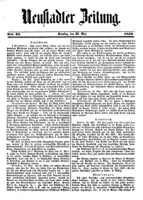 Neustadter Zeitung Samstag 22. Mai 1858