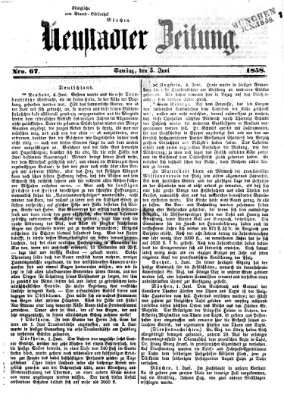 Neustadter Zeitung Samstag 5. Juni 1858