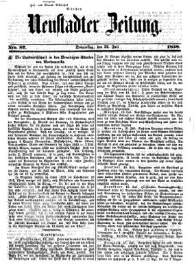 Neustadter Zeitung Donnerstag 22. Juli 1858