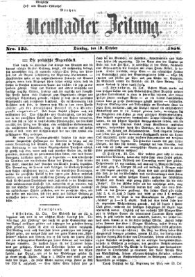 Neustadter Zeitung Dienstag 19. Oktober 1858