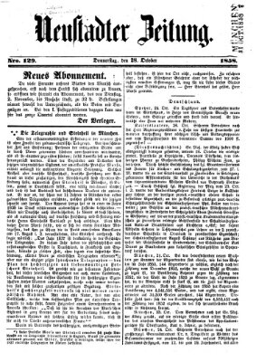 Neustadter Zeitung Donnerstag 28. Oktober 1858