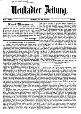 Neustadter Zeitung Samstag 30. Oktober 1858