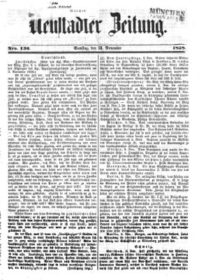 Neustadter Zeitung Samstag 13. November 1858