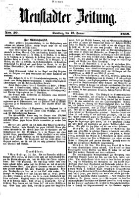 Neustadter Zeitung Samstag 22. Januar 1859