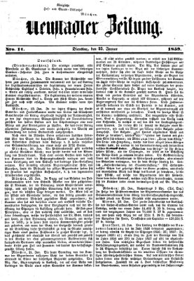 Neustadter Zeitung Dienstag 25. Januar 1859