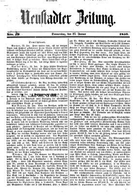 Neustadter Zeitung Donnerstag 27. Januar 1859