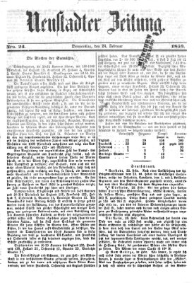 Neustadter Zeitung Donnerstag 24. Februar 1859