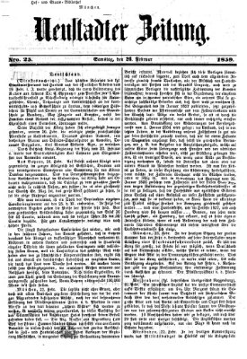 Neustadter Zeitung Samstag 26. Februar 1859