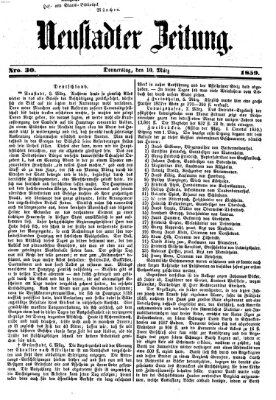 Neustadter Zeitung Donnerstag 10. März 1859