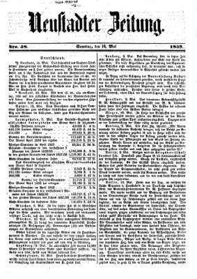 Neustadter Zeitung Samstag 14. Mai 1859