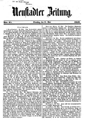 Neustadter Zeitung Dienstag 31. Mai 1859