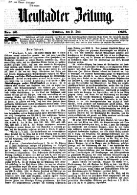 Neustadter Zeitung Samstag 9. Juli 1859