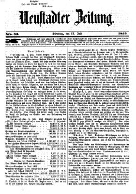 Neustadter Zeitung Dienstag 12. Juli 1859