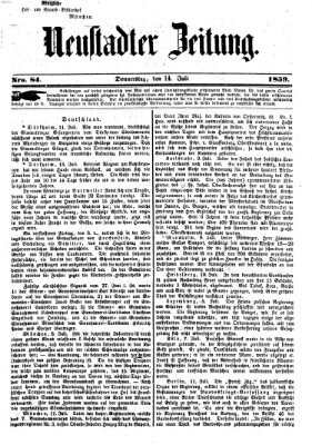 Neustadter Zeitung Donnerstag 14. Juli 1859