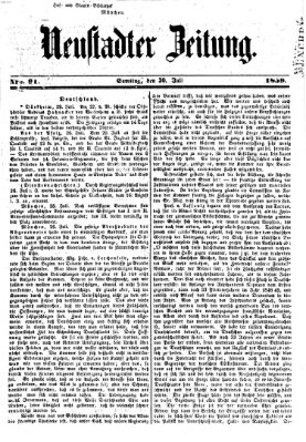 Neustadter Zeitung Samstag 30. Juli 1859