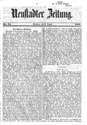 Neustadter Zeitung Samstag 6. August 1859