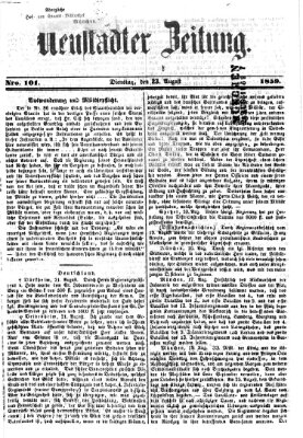 Neustadter Zeitung Dienstag 23. August 1859