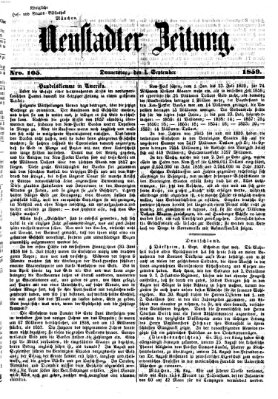 Neustadter Zeitung Donnerstag 1. September 1859