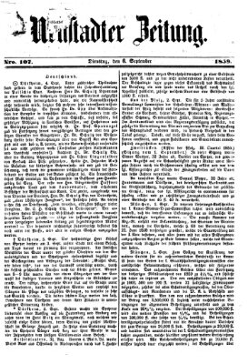 Neustadter Zeitung Dienstag 6. September 1859