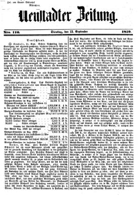 Neustadter Zeitung Dienstag 13. September 1859