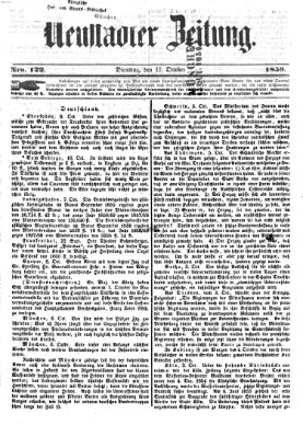 Neustadter Zeitung Dienstag 11. Oktober 1859