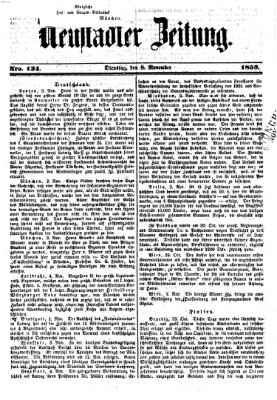 Neustadter Zeitung Dienstag 8. November 1859