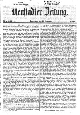 Neustadter Zeitung Donnerstag 10. November 1859