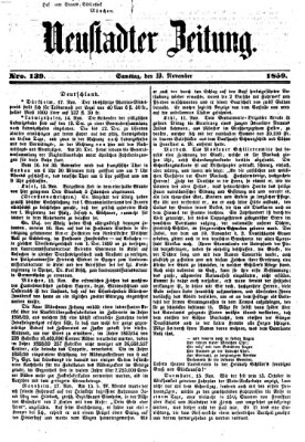 Neustadter Zeitung Samstag 19. November 1859