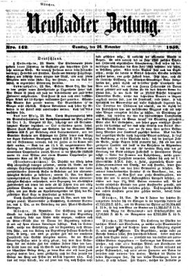 Neustadter Zeitung Samstag 26. November 1859