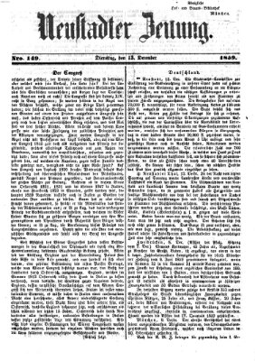 Neustadter Zeitung Dienstag 13. Dezember 1859