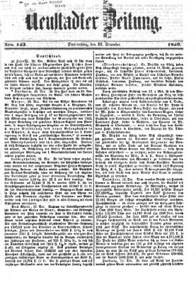 Neustadter Zeitung Donnerstag 22. Dezember 1859