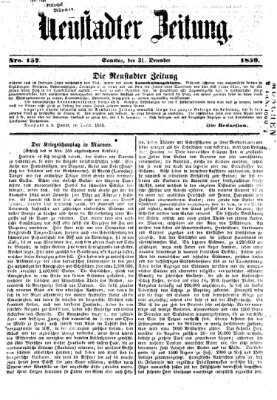 Neustadter Zeitung Samstag 31. Dezember 1859