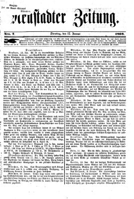 Neustadter Zeitung Dienstag 17. Januar 1860