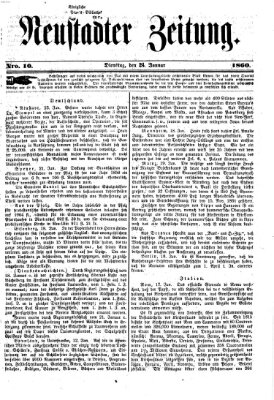 Neustadter Zeitung Dienstag 24. Januar 1860