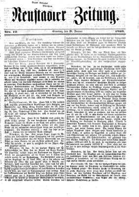 Neustadter Zeitung Samstag 28. Januar 1860