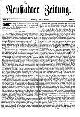 Neustadter Zeitung Samstag 4. Februar 1860