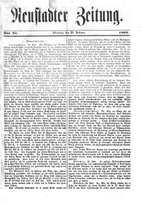 Neustadter Zeitung Dienstag 28. Februar 1860