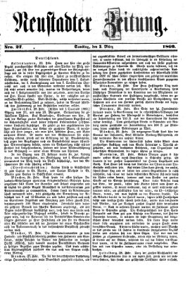 Neustadter Zeitung Samstag 3. März 1860