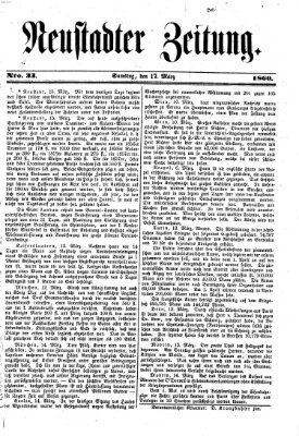 Neustadter Zeitung Samstag 17. März 1860