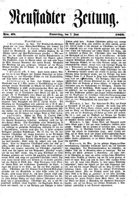 Neustadter Zeitung Donnerstag 7. Juni 1860