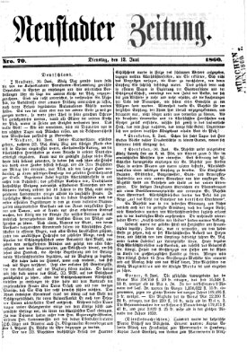 Neustadter Zeitung Dienstag 12. Juni 1860