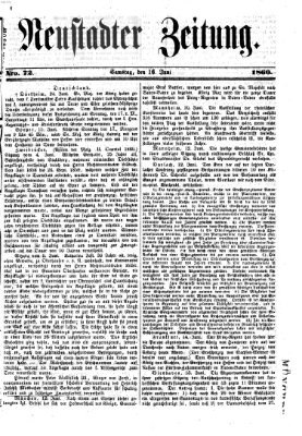 Neustadter Zeitung Samstag 16. Juni 1860