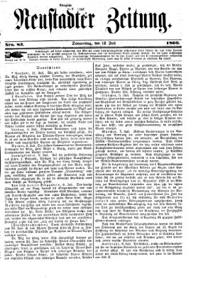 Neustadter Zeitung Donnerstag 12. Juli 1860